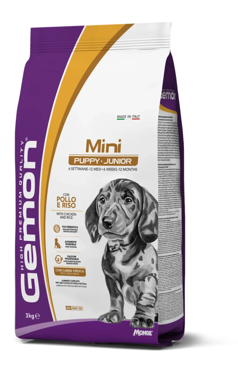 GEMON Dog Mini Puppy & Junior - Kuře s rýží 29/15 3 kg