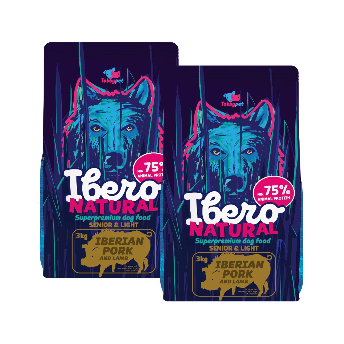Ibero Natural Dog Senior&Light - 2x3kg